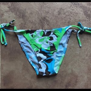 floral blue/green/brown cheeky bikini bottoms